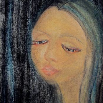 Rysunek zatytułowany „Женский портрет.” autorstwa Irina Dubinina, Oryginalna praca, Pastel