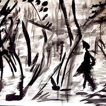 「Вопреки.」というタイトルの描画 Irina Dubininaによって, オリジナルのアートワーク, インク