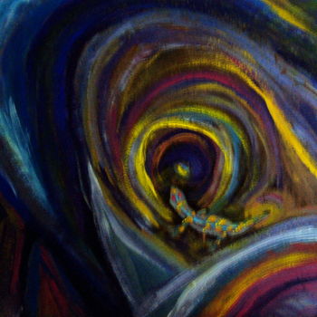Рисунок под названием "Что там?" - Irina Dubinina, Подлинное произведение искусства, Пастель