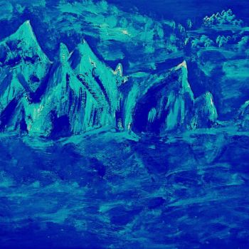 Peinture intitulée "Мир льда." par Irina Dubinina, Œuvre d'art originale, Tempera