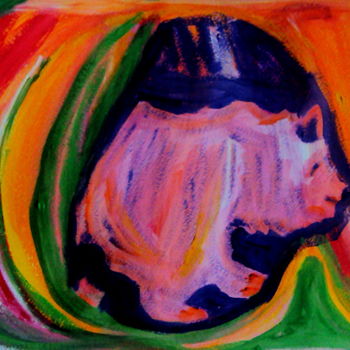 Malarstwo zatytułowany „Розовый сон медвежо…” autorstwa Irina Dubinina, Oryginalna praca, Gwasz