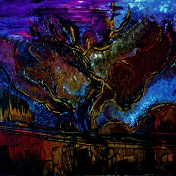 Картина под названием "Дерево." - Irina Dubinina, Подлинное произведение искусства, Масло
