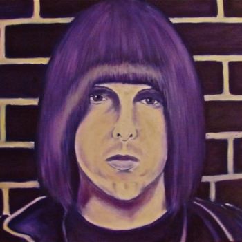 Painting titled "Johnny Ramone" by Polo, Original Artwork, Oil