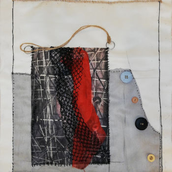 Arte têxtil intitulada "Untitled-2" por Fereshteh Setayesh, Obras de arte originais, Colagens