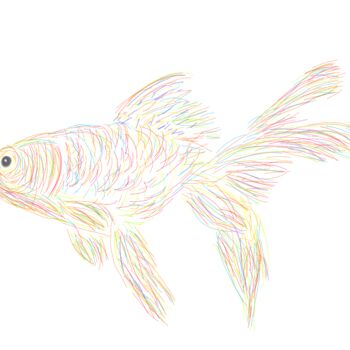 Digital Arts titled "Fish" by Ferhat Korkmazcan, Original Artwork, 2D Digital Work