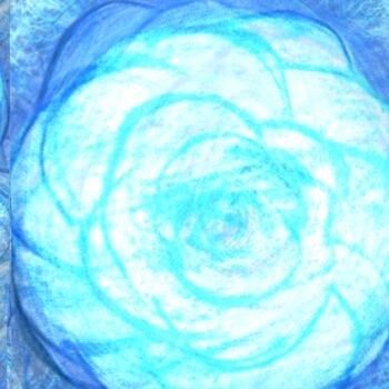 Digital Arts titled "Blue Rose" by Ferhat Korkmazcan, Original Artwork, 2D Digital Work