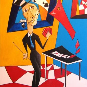 Painting titled "poker menteur²²" by Franck Allard, Original Artwork