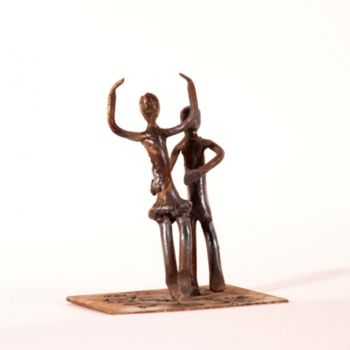 Sculpture titled "bailarines" by Adrian Fermandois, Original Artwork, Metals