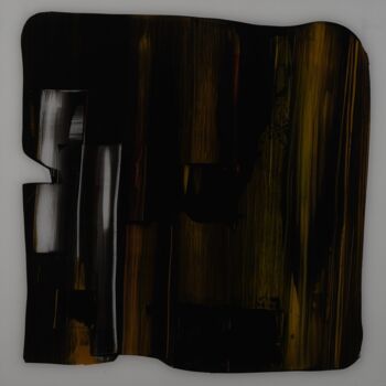 Картина под названием "BLACK" - Fernand Payraud, Подлинное произведение искусства, Пигменты Установлен на Алюминий