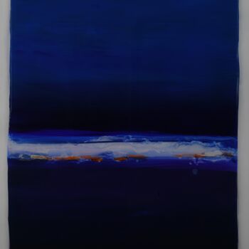 Malerei mit dem Titel "BLUE" von Fernand Payraud, Original-Kunstwerk, Pigmente Auf Aluminium montiert