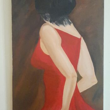 Peinture intitulée "Flamenca" par Fernanda Bolivar, Œuvre d'art originale, Huile