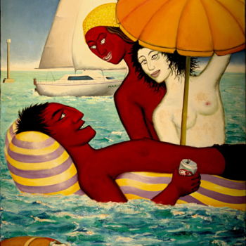 Pintura intitulada "Intimidade 12" por Fernando Barreto, Obras de arte originais, Óleo