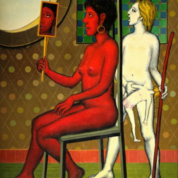 Pintura titulada "Intimidade 26" por Fernando Barreto, Obra de arte original, Oleo