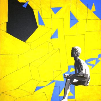Картина под названием "ADOLESCENTE" - Fernando Navajas Seco, Подлинное произведение искусства, Масло