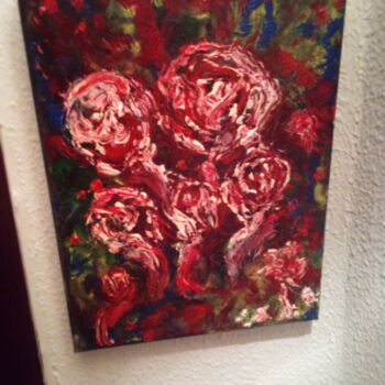 Pintura titulada "Red Roses" por Fernando Rubio, Obra de arte original, Oleo