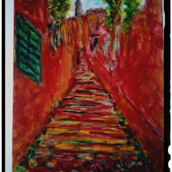 Pintura titulada "Escalera Bunyola" por Fernando Rubio, Obra de arte original, Oleo