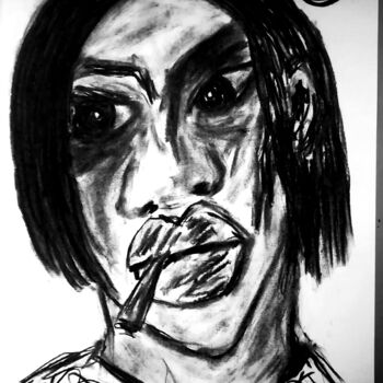 Drawing titled "Ya TAS fumando porr…" by Fernando Rubio, Original Artwork, Charcoal