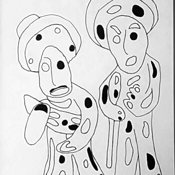 Desenho intitulada "Dos malditos Siurel…" por Fernando Rubio, Obras de arte originais, Tinta