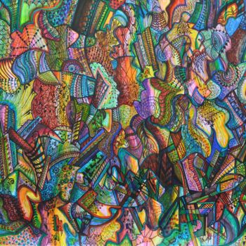 Drawing titled ""Nuances Delirantes…" by Fernando Rosa, Original Artwork, Marker