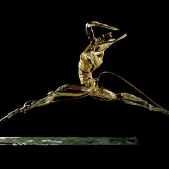 Escultura titulada "Ciervo" por Fernando Turu, Obra de arte original, Metales