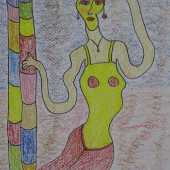 Malarstwo zatytułowany „La sirena varada.” autorstwa Fernando Calvo, Oryginalna praca