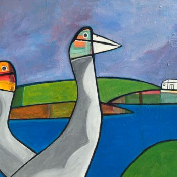 Pintura titulada "Ducks" por Fernando Pereira Ribeiro, Obra de arte original, Acrílico