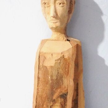 Sculpture titled "İmmigrant" by Ferruh Alisir, Original Artwork, Wood