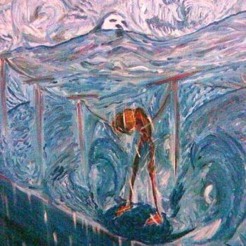 Pintura titulada "L’ETRANGER MIS EN R…" por Mourad Rabaaoui, Obra de arte original, Oleo