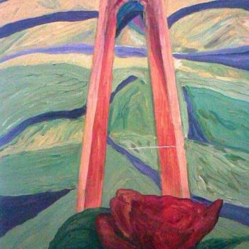Pintura titulada "JE PRENDS  LA   ROU…" por Mourad Rabaaoui, Obra de arte original, Oleo