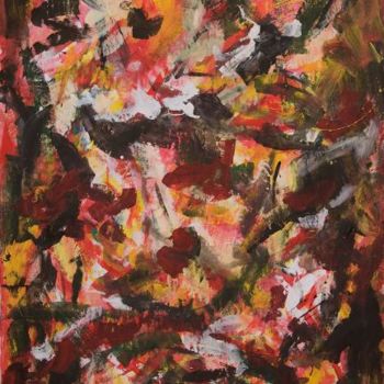 Painting titled "Abstraction composi…" by Maxim Fetisov, Original Artwork, Oil