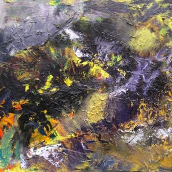 Painting titled "Abstraction landsca…" by Maxim Fetisov, Original Artwork, Oil