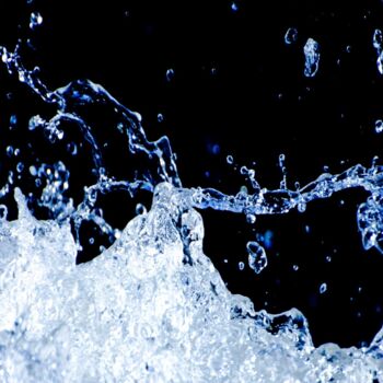 Fotografía titulada "Splashing Aqua Wate…" por Fetux_lines, Obra de arte original, Light Painting