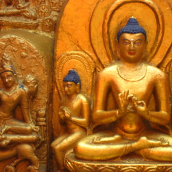 Fotografia intitulada "Buddha in Gold" por Myriam, Obras de arte originais, Fotografia digital