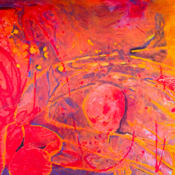 Peinture intitulée "Vision of a meditat…" par Myriam, Œuvre d'art originale, Acrylique