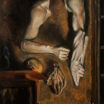 Painting titled "Painter studio stil…" by Feydzhet, Original Artwork, Oil