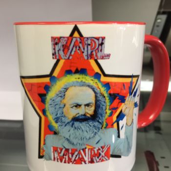 Design intitulada "Mug Marx" por Gilles David, Obras de arte originais, Quadro de Arte