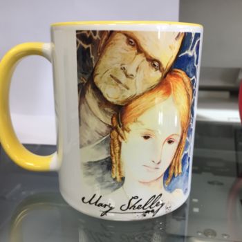 设计 标题为“Mug Mary Shelley” 由Gilles David, 原创艺术品, 表艺术
