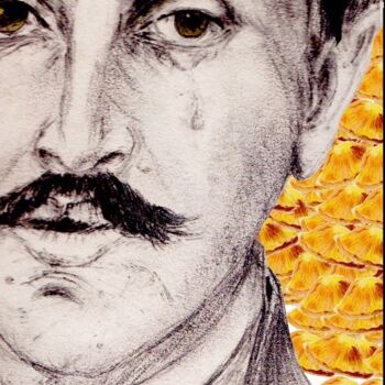 Arte digitale intitolato "Proust à la madelei…" da Gilles David, Opera d'arte originale, Collage digitale