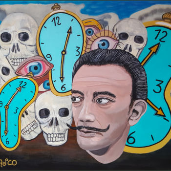Peinture intitulée "Dali's surrealistic…" par Fiasco, Œuvre d'art originale, Acrylique