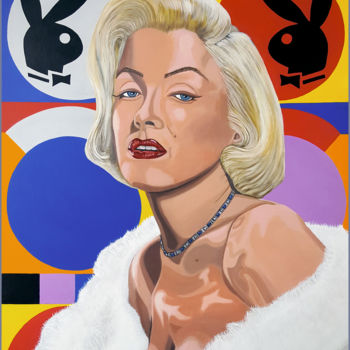 Painting titled "Marilyn and the Bun…" by Fiasco, Original Artwork, Acrylic