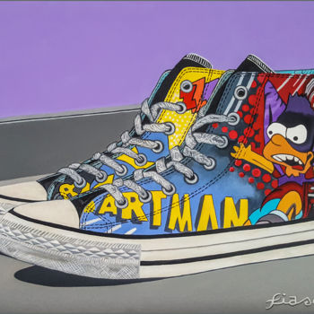 Painting titled "Converse Artman" by Fiasco, Original Artwork, Acrylic
