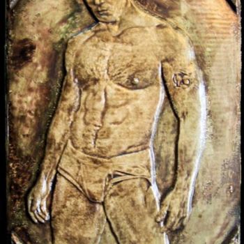 Painting titled "Hombre" by Fidam, Original Artwork