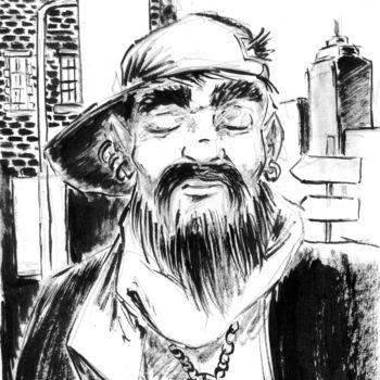"Portrait de carnet…" başlıklı Resim Fidel Durana tarafından, Orijinal sanat, Mürekkep