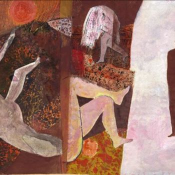 Painting titled "Taniec I/Dance I" by Krzysztof Figielski, Original Artwork