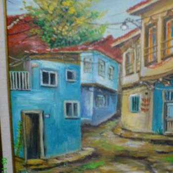 Peinture intitulée "samanpazarı evleri" par Fikret Namaldı, Œuvre d'art originale