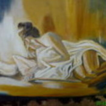 Painting titled "nude" by Fikret Namaldı, Original Artwork