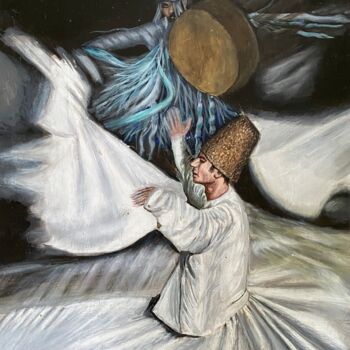 Pittura intitolato "The rituel" da Fikret Şen, Opera d'arte originale, Acrilico
