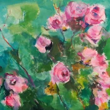 Painting titled "Rosa" by Philippe Bucher, Original Artwork, Acrylic