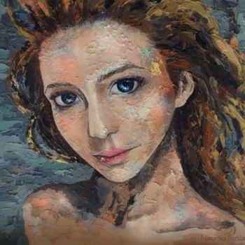Картина под названием "Мгновение взгляда" - Svetlana Filimonova, Подлинное произведение искусства, Масло