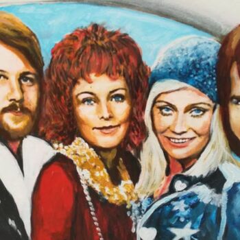 Schilderij getiteld "ABBA oil painting o…" door Filip Petrovic, Origineel Kunstwerk, Olie